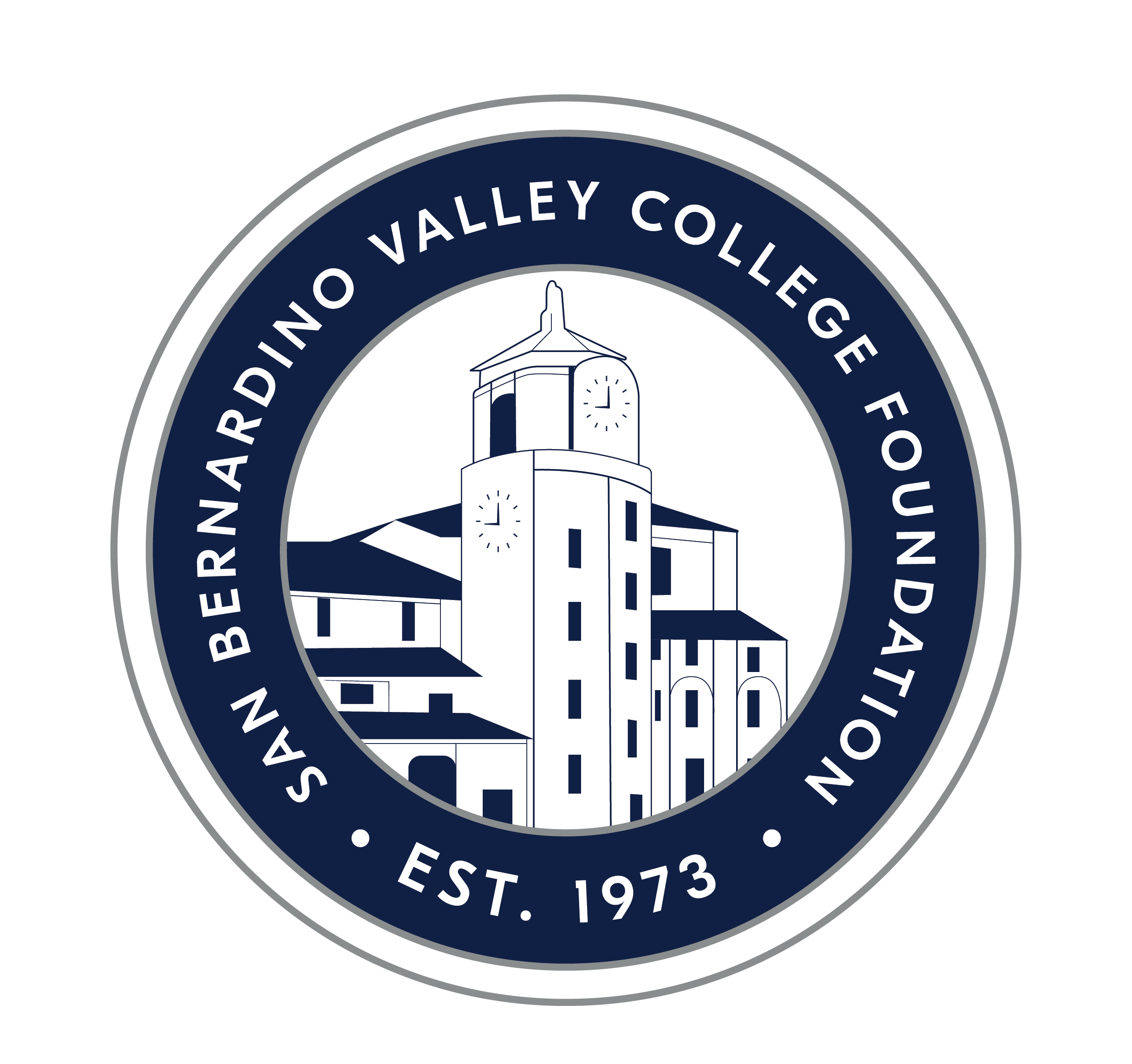 A Foundation seal with the words "San Bernardino Valley College Foundation Est. 1973"
